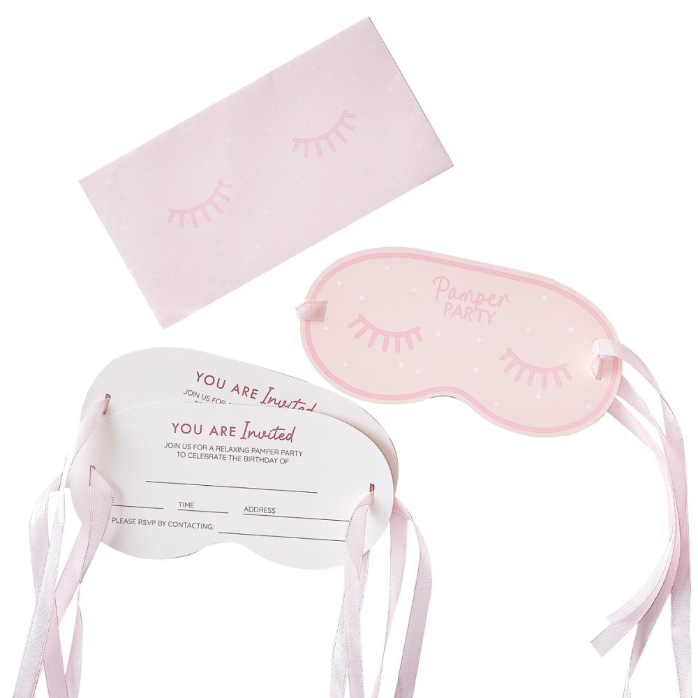 Pamper Party Invitations 5pk