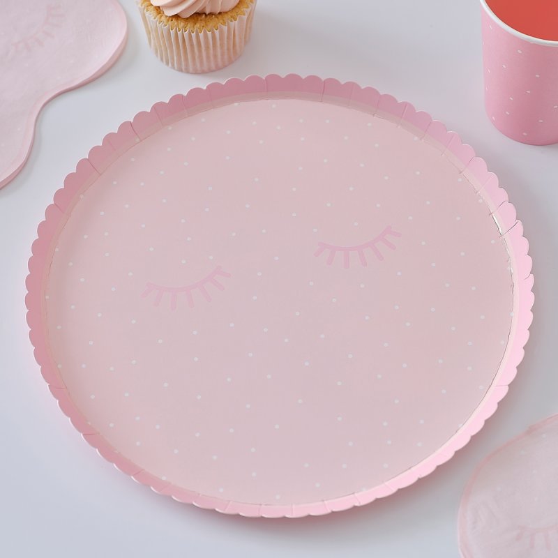 Pamper Party Polka Dot Plates 8pk