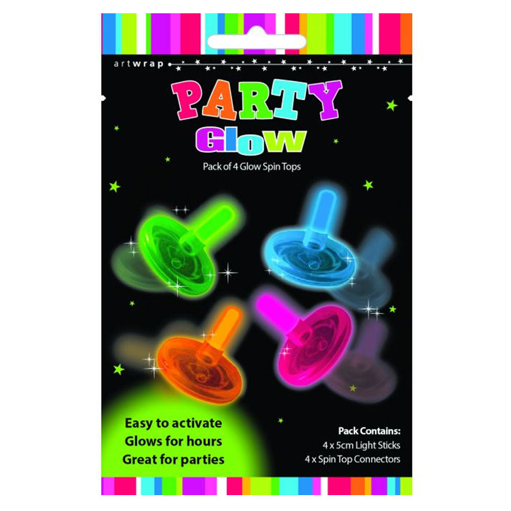 Glow Spin Tops 4pk