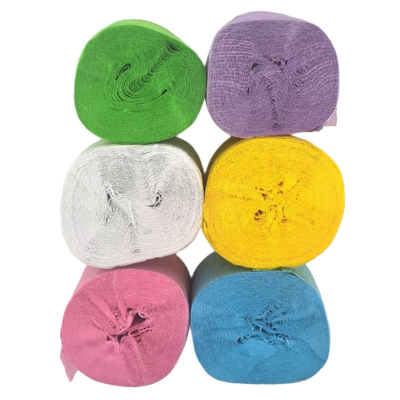 Pastel Crepe Streamers 6pk