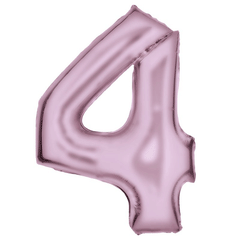 Pastel Pink Giant Foil Number Balloon - 4