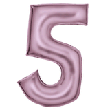 Pastel Pink Giant Foil Number - 5