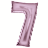 Pastel Pink Giant Foil Number - 7