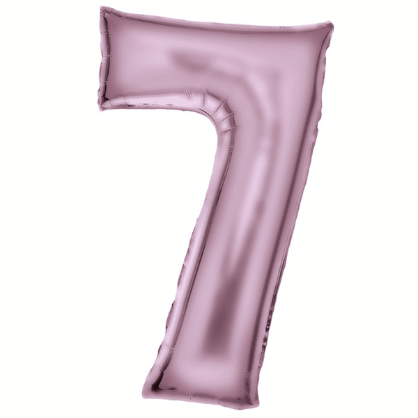 Pastel Pink Giant Foil Number - 7 – The Party Room