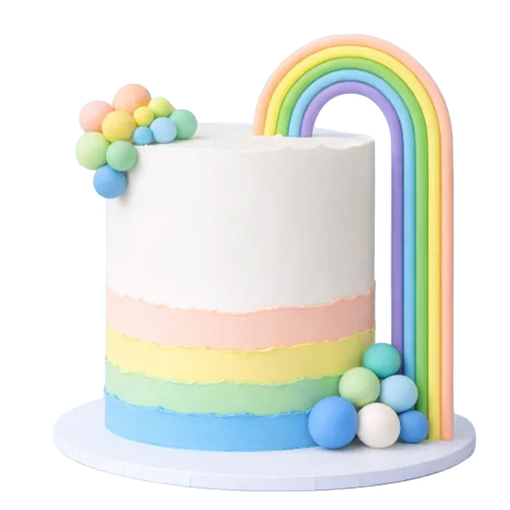 Pastel Rainbow Cake Topper