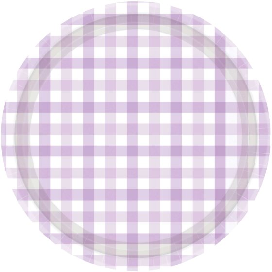 Pastel Purple Gingham Large Plates 8pk
