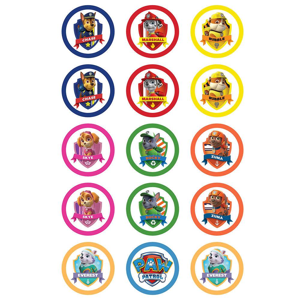 Paw Patrol Edible Icing Cupcake Images