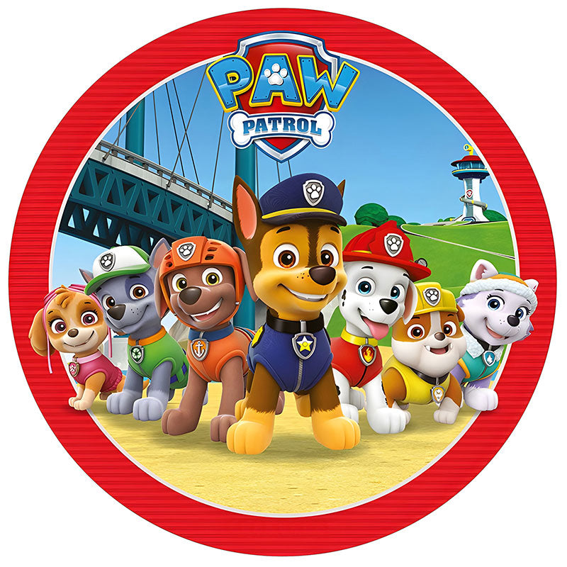 Paw Patrol Group Edible Icing Cake Image