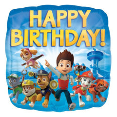 Paw Patrol Happy Birthday Square Foil Balloon