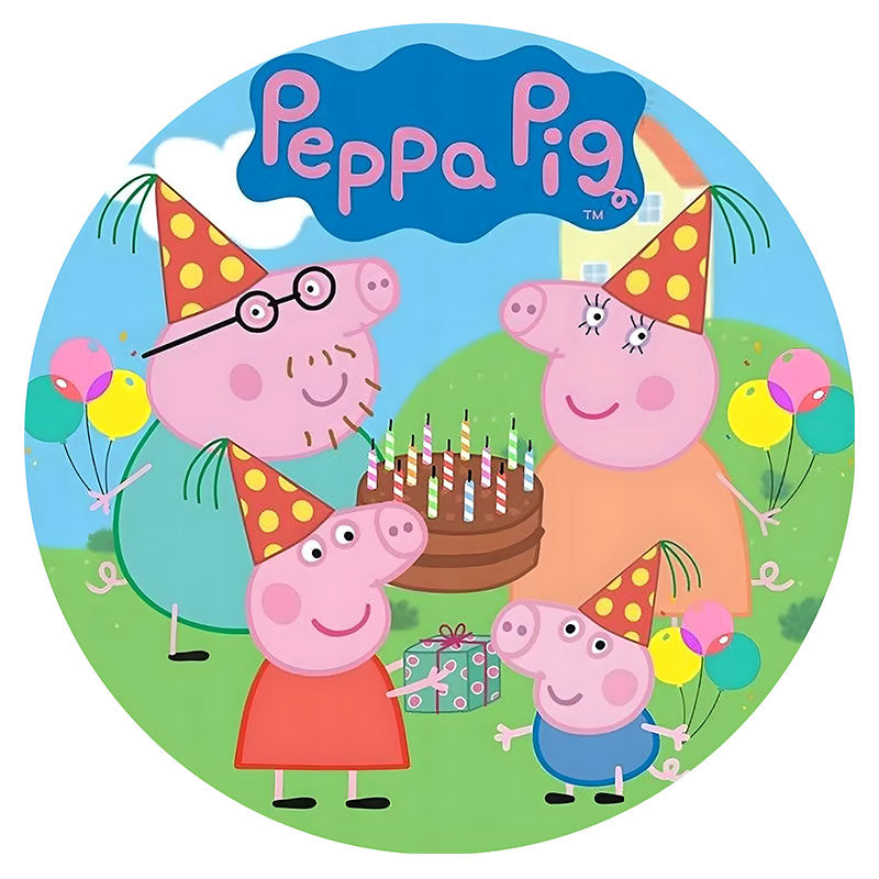 Peppa Pig Party Edible Icing Cake Image