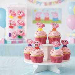 Peppa Pig Sugar Decorations 6pk