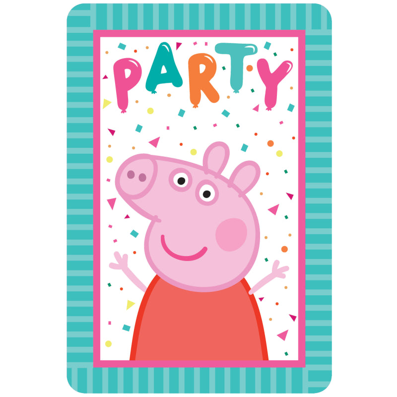 Peppa Pig Party Invitations 8pk