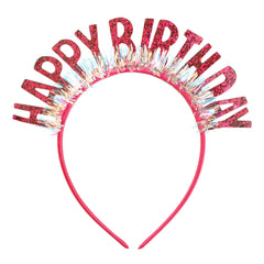 Pink Happy Birthday Headband