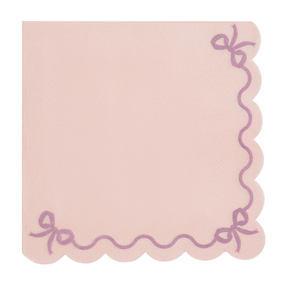 Light Pink Ruffled Napkins 12pk