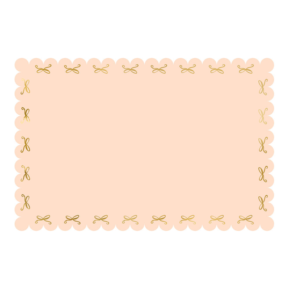 Pink Bows Paper Tablecover