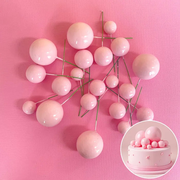 Baby Pink Cake Ball Toppers 20pk