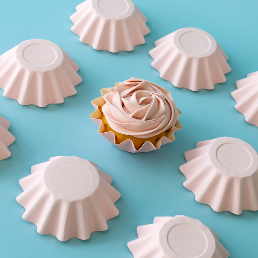 Pastel Pink Bloom Baking Cups 24pk