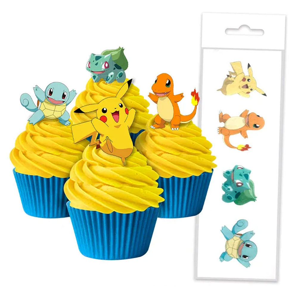 Pokemon Edible Wafer Cupcake Toppers 16pk