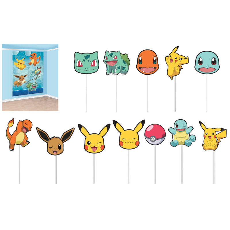 Pokemon Scene Setter & Photo Props 16pk