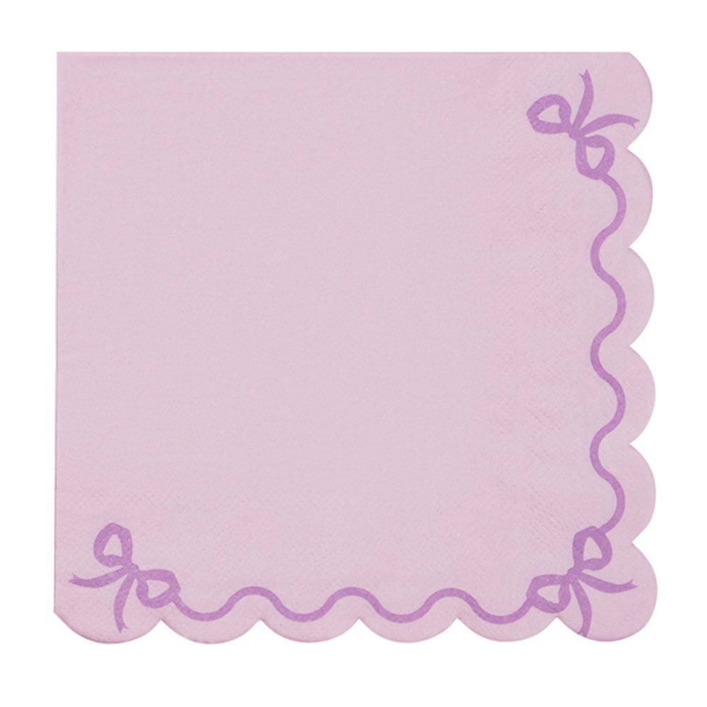Purple Ruffled Napkins 12pk