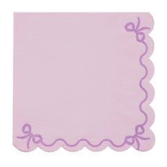 Purple Ruffled Napkins 12pk