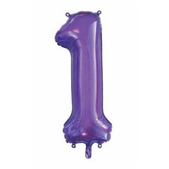Dark Purple Giant Foil Number Balloon - 1