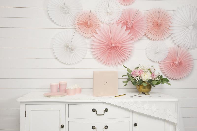 Light Pink Paper Fans