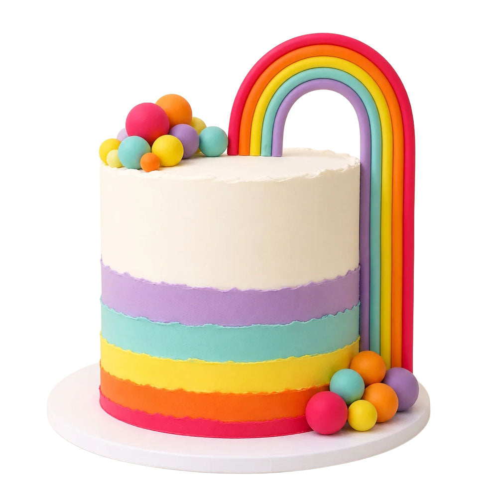 Bright Rainbow Cake Topper