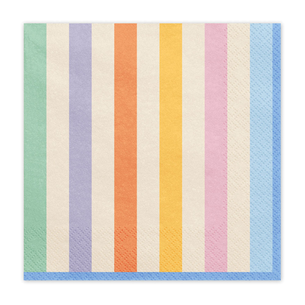Colourful Stripe Napkins 20pk