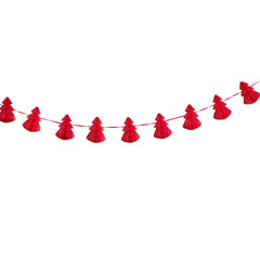 Red Tree Honeycomb Christmas Garland