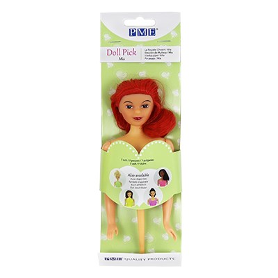 Doll Cake Topper - Red Hair