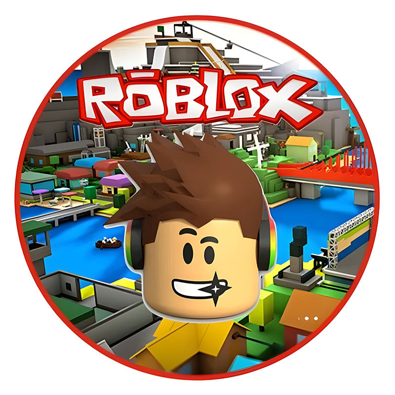 Roblox Face Edible Icing Cake Image