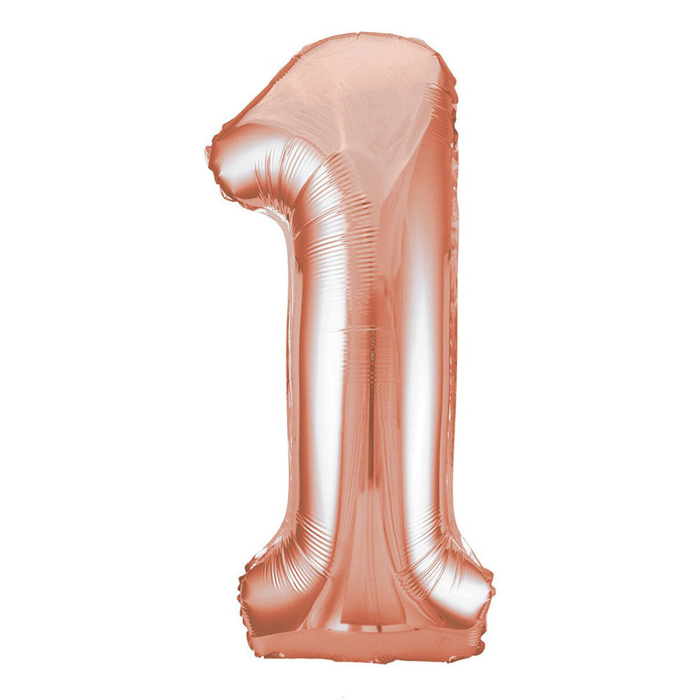 Rose Gold Giant Foil Number Balloon - 1
