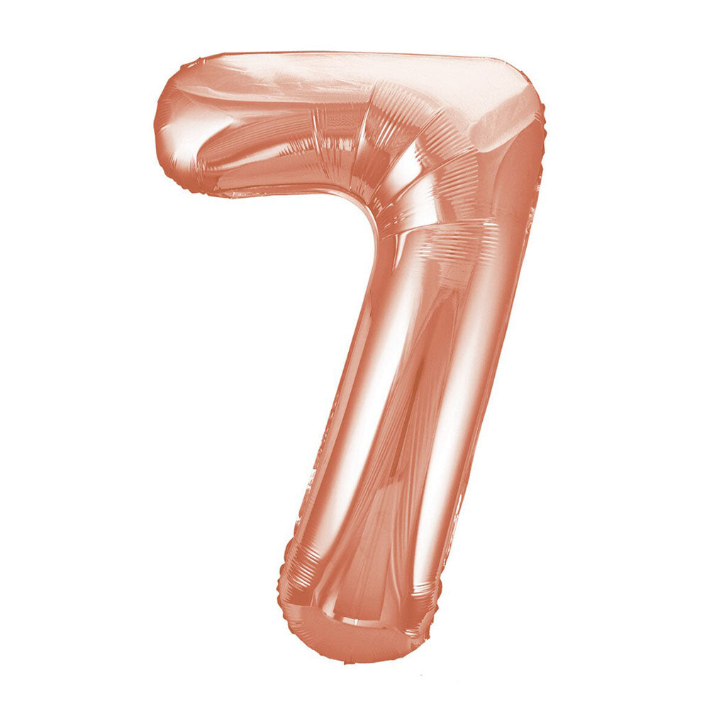 Rose Gold Giant Foil Number Balloon - 7