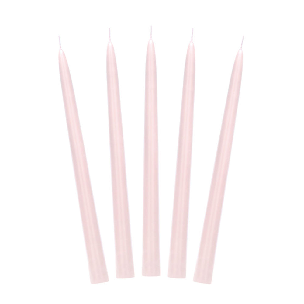 Dusty Rose Taper Dinner Candles 10pk