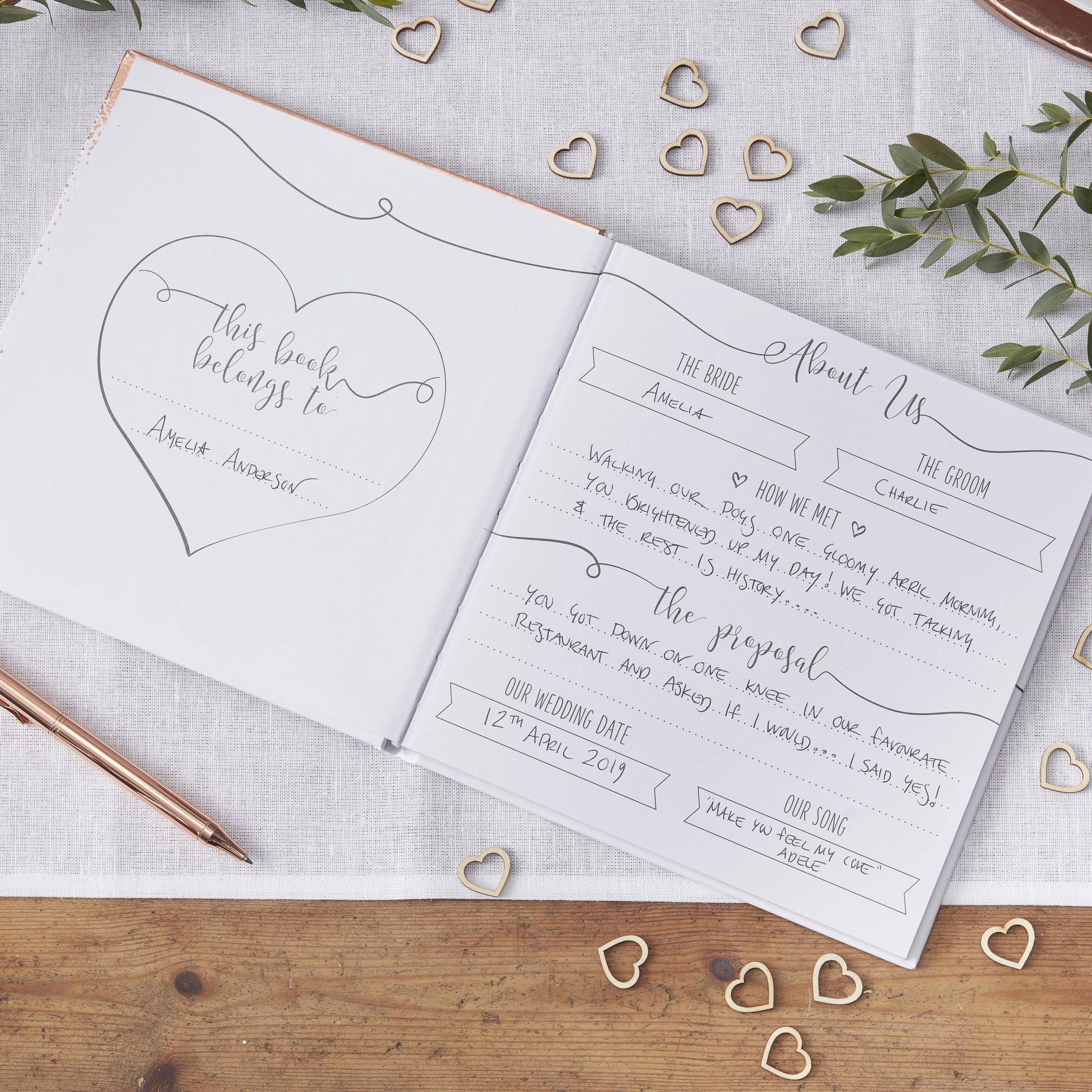 Rose Gold Wedding Planner Book