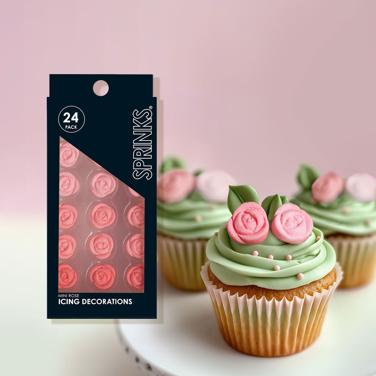 Mini Roses Icing Decorations
