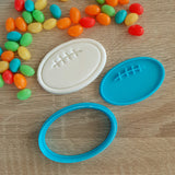 Rugby Ball Cookie Cutter & Fondant Stamp