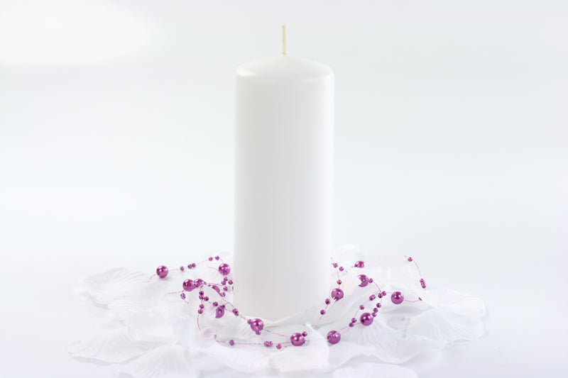 White Pillar Candles 6pk