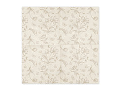 Beige Flower Napkins 12pk