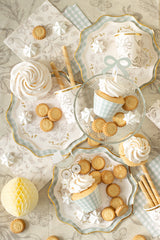 Beige Flower Napkins 12pk