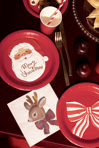 Reindeer Bow Napkins 12pk