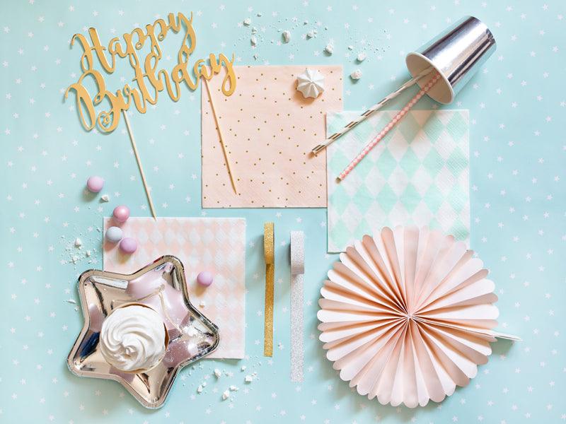 Pink & Gold Dot Napkins 20pk