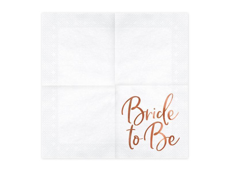 Rose Gold Bride to Be Napkins 20pk