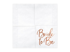 Rose Gold Bride to Be Napkins 20pk