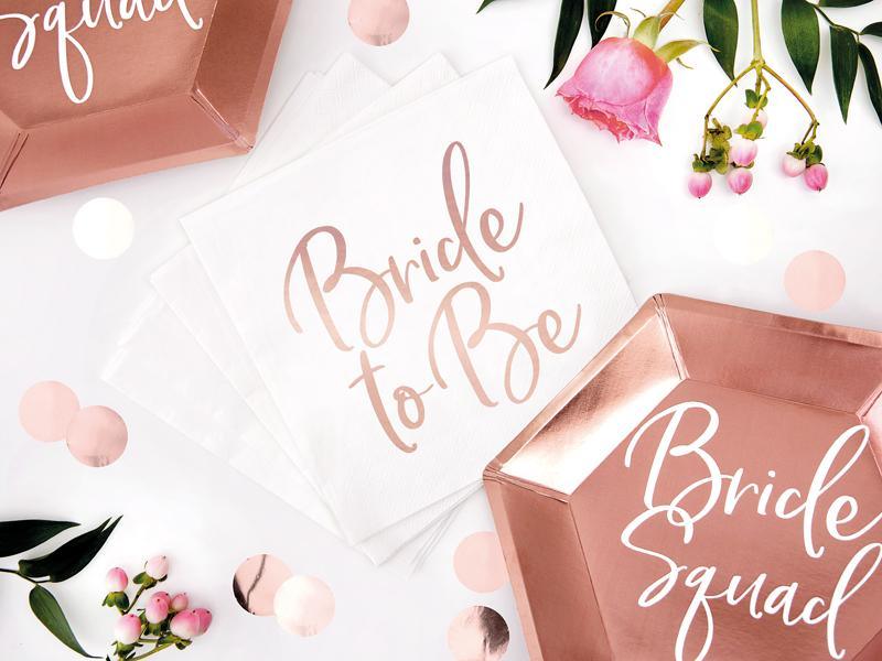 Rose Gold Bride to Be Napkins 20pk