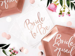 Rose Gold Bride to Be Napkins 20pk