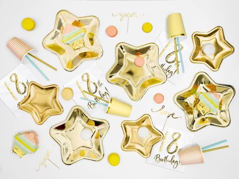 White & Gold 18th Birthday Napkins 20pk