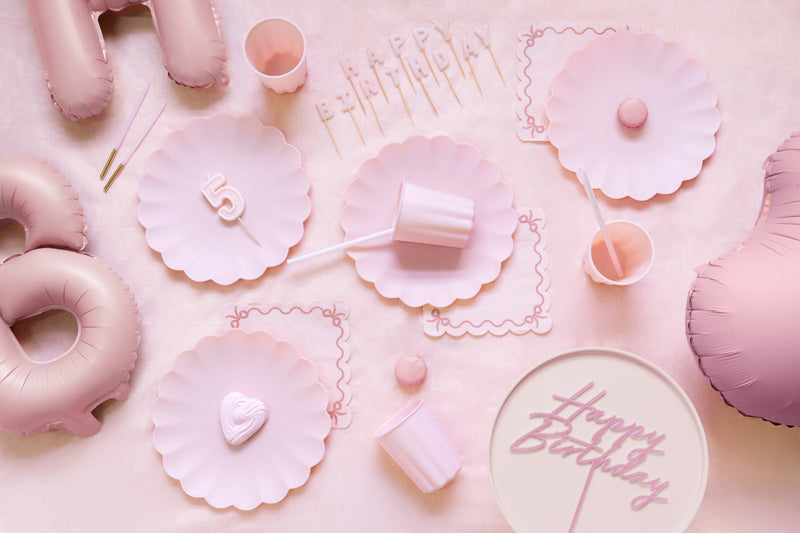 Light Pink Ruffled Napkins 12pk