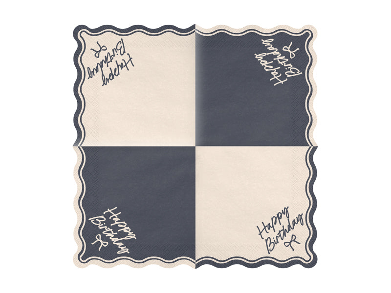 Bow Happy Birthday Napkins 12pk